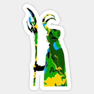 Marbled God of mischief Sticker